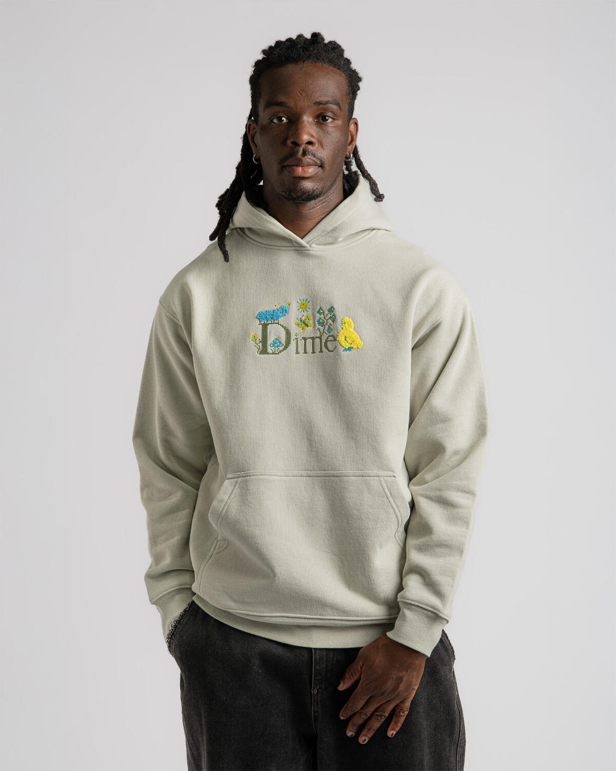 Dime Classic Cross Stitch Hoodie | DIMESU2541CHA | AFEW STORE